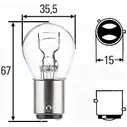 HELLA 8GD 004 772-121 8GD 004 772-121 (01340 / 3430003 / P21) лампа галогеновая p21 / 4w baz15d 21w