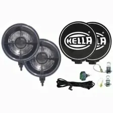Hella 005750991 500 Series Black Magic Round Driving Lights Clear Lens