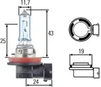 Лампа накаливания основной фары HELLA 8GH008356151