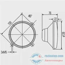 Hella D132 мм ближний свет 12V H4 1A3 996 162-021