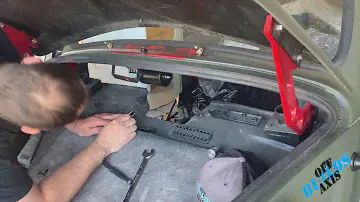 VW windshield wiper motor and arms install on a VW bug