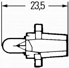 HELLA 8GA 007 997-091. Лампа автомобильная BAX 12V-2W (BAX8,7d) green (Hella) HELLA 8GA007997091